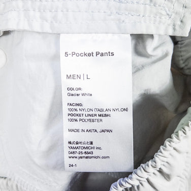 【Men's L ホワイト系】 Yamatomichi ( 山と道 ) ファイブポケット パンツ 5-Pocket Pants Glacier White ナイロン ウェア ボトムス ロングパンツ z00052604 Glacier White ロングパンツ ボ - 【公式】2ndGEAR（セカンドギア）Webショップ【登山用品・アウトドア用品専門 買取販売店】