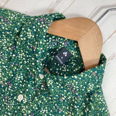 【Women's S グリーン系】 Montbell ( モンベル ) WIC ライト プリント ショート スリーブ シャツ WIC Light Print Short Sleeve Shirt ポリエステル ウェア トップス インナー シャツ ショートスリーブシャツ
