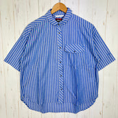 【Women's L ブルー系】 Nanga ( ナンガ ) スプリング ストライプ シャツ Spring Stripe Shirt N2501-1J508B BLU z00058261 BLU コットン ショートスリーブシャツ インナー シャツ トップス ウェア