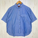 【Women's L ブルー系】 Nanga ( ナンガ ) スプリング ストライプ シャツ Spring Stripe Shirt N2501-1J508B BLU z00058261 BLU コットン ショートスリーブシャツ インナー シャツ トップス ウェア-1