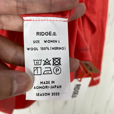 【Women's L ピンク系】 Ridge Mountain Gear ( リッジマウンテンギア ) メリノ ベーシック ロングスリーブ ティー Merino Basic Long Sleeve Tee メリノウール ウェア トップス インナー シャツ ロングスリー