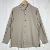 男女通用中灰色 Yamatomichi（山道）超轻薄衬衫，涤纶长袖衬衫，合成纤维，上衣，内衣，z00054406