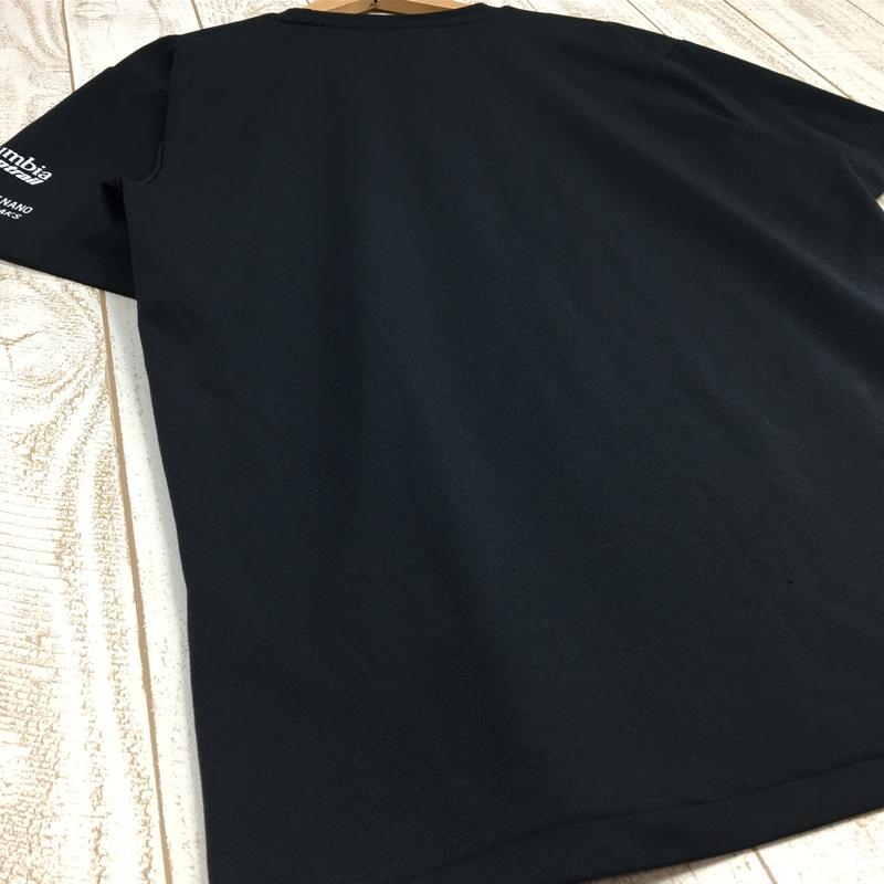 【Men's L ブラック系】 Columbia ( コロンビア ) モントレイル × 北信濃トレイルフリークス 善光寺ラウンドトレイル 大会tシャツ Men's  化繊 ショートスリーブTシャツ クルーネック インナー シャツ トップス ウェア