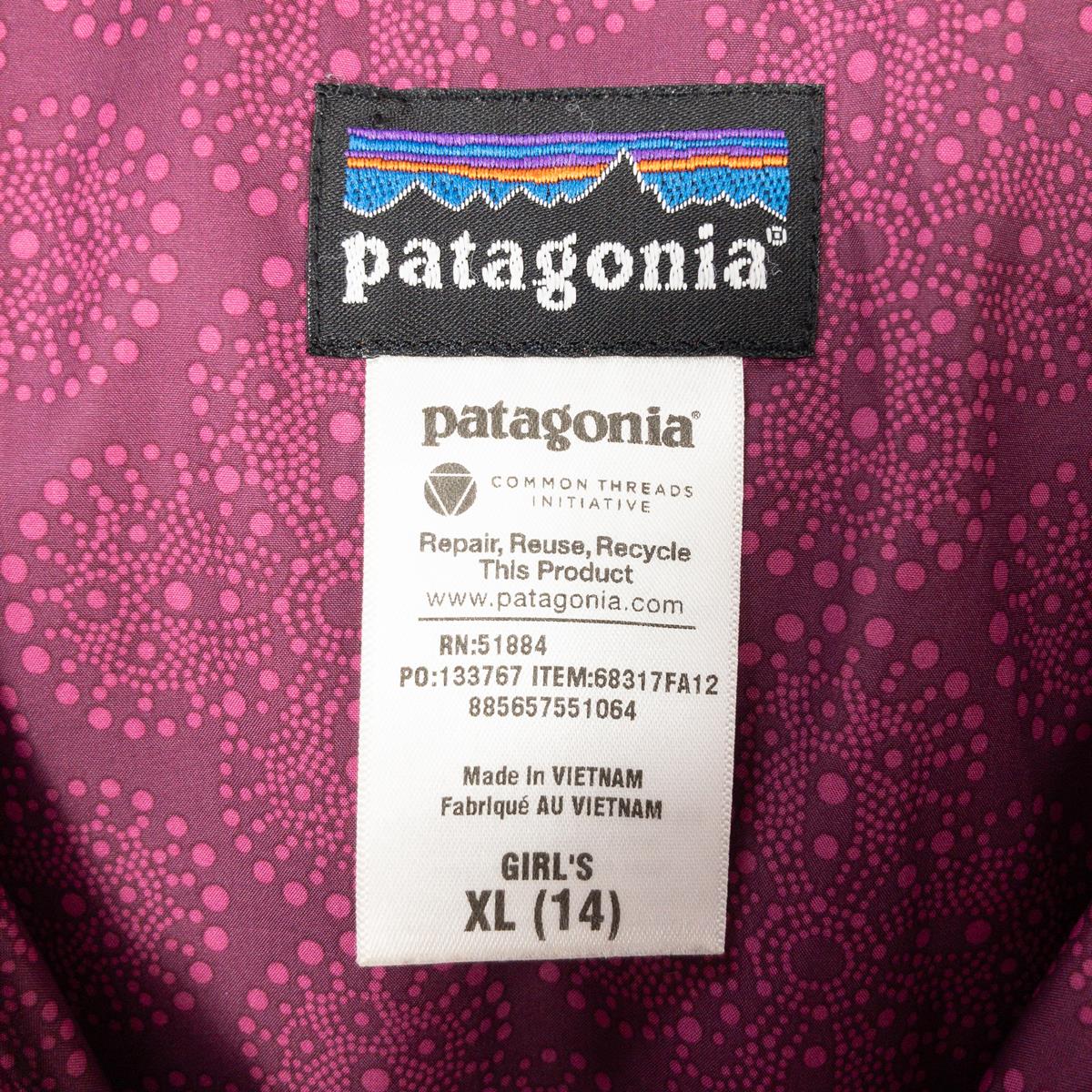 【女童XL紫色】巴塔哥尼亚（Patagonia）女童羽绒服外套连帽派克大衣成年女可用68317国际女童羽绒保暖