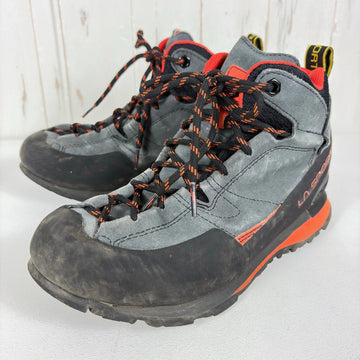 【Unisex 24.9cm グレー系】 La Sportiva ( ラ・スポルティバ ) ポルダー X ミッド ゴアテックス Boulder X Mid GTX カーボン / フレイム フットウェア トレッキングブーツ z00055519 カーボン / フレイム トレッキン