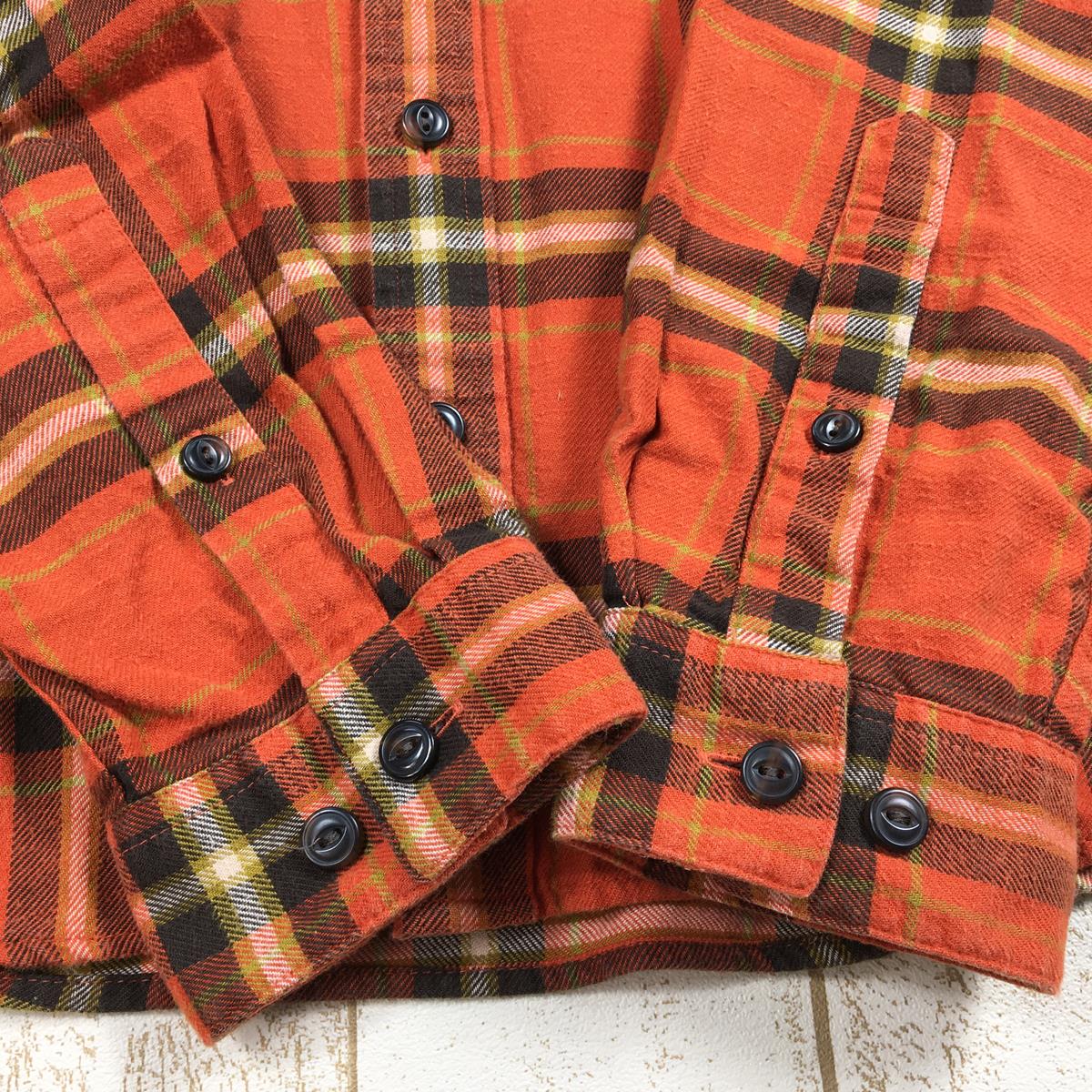 【Men's S オレンジ系】 Patagonia ( パタゴニア ) ロングスリーブ ライトウェイト フィヨルド フランネル シャツ Long Sleeve Lightweight Fjord Flannel Shirt 54020 International M