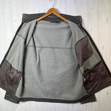 [Men's Large Gray] 2001 Patagonia Polar Basin Jacket, Dark Taupe Heather. Discontinued model, hard to find. This fleece jacket is a top and outerwear item.