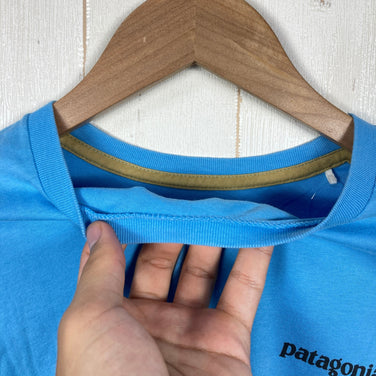 【Men's XS ブルー系】 2021 Patagonia ( パタゴニア ) フレームド フィッツロイ トラウト オーガニック Tシャツ Framed Fitz Roy Trout Organic T shirt LAGB 生産終了モデル 入手困難 オーガニック