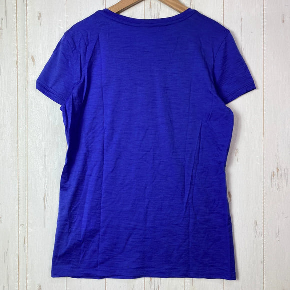 【Women's M ブルー系】 Icebreaker ( アイスブレーカー ) スーパーファイン ウルトラライト 150 ティー メリノウール ウェア トップス インナー シャツ ショートスリーブTシャツ クルーネック ウール z00055020  ウール ショート