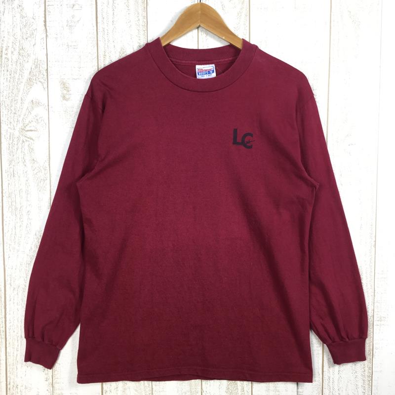 [Men's M Red] Last Chance Long Sleeve Back Print T-Shirt Original Hard to Find International Men's Cotton Long Sleeve T-Shirt Crew Neck Inner Shirt Tops Wear