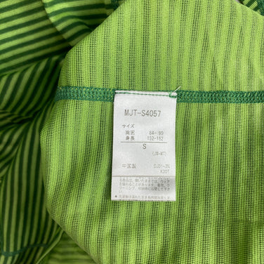 【Men's S グリーン系】 Marmot ( マーモット ) クライム ウール ボーダー ロングスリーブ クルー Climb Wool Border L/S Crew ポリエステル ウェア トップス インナー シャツ ロングスリーブTシャツ クルーネック 化繊