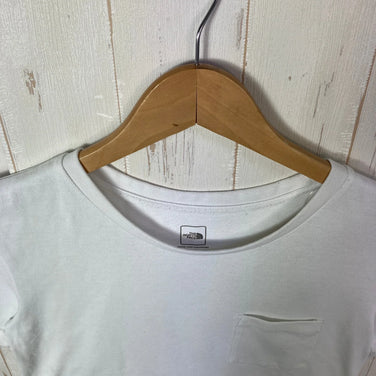[Women's L White-based] The North Face S/S Pocket Tee Polyester Wear Tops Inner Shirt Short-sleeve T-shirt Crew Neck Synthetic Fiber z00055436