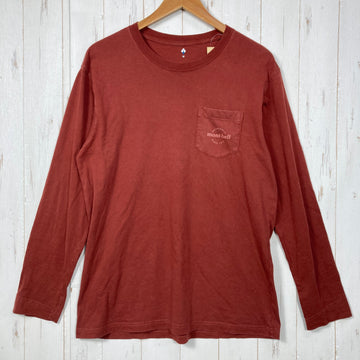 【Men's M ブラウン系】 Montbell ( モンベル ) ウォッシュアウト コットン ロングスリーブT Men's Washed Out Cotton Long Sleeve T Men's スパイラル スランテックカフ UVカット コットン ウェア トッ