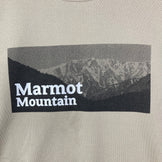 【Men's M ベージュ系】 Marmot ( マーモット ) マウンテン フォト ハーフスリーブ ティー Mountain Photo Half Sleeve Tee ポリエステル ウェア トップス インナー シャツ ショートスリーブTシャツ クルーネック 化繊