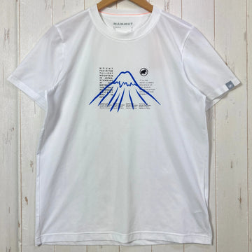 【Men's S ホワイト系】 Mammut ( マムート ) クイックドライ フジヤマ プリント T シャツ AF QD Fujiyama Print T-Shirt AF ポリエステル ウェア トップス インナー シャツ ショートスリーブTシャツ クルーネック