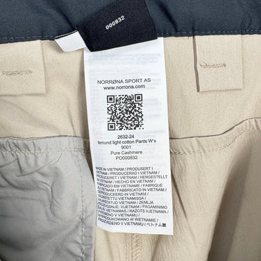 【Women's S ベージュ系】 Norrona ( ノローナ ) フェムンド ライト コットン パンツ W's Femund Light Cotton Pants W's 2632-24 9001 Pure Cashmere z00058268 9001 Pure