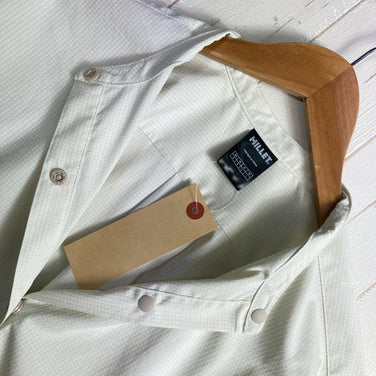 【Women's M アイボリー系】 Millet ( ミレー ) インセクト バリヤー チェック スタンドシャツ ロング スリーブ Insect Barrier Check Stand Shirt Long Sleeve ポリエステル ウェア トップス インナー シャツ