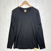 【Men's L ブラック系】 Icebreaker ( アイスブレーカー ) メリノ 200 オアシス ロングスリーブ クルー Merino 200 Oasis LS Crewe メリノウール ウェア トップス インナー シャツ ロングスリーブTシャツ クルーネッ
