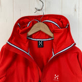 【Men's XS レッド系】 Haglofs ( ホグロフス ) ボア フード Boa Bood ソフトシェル フーディ ジャケット ナイロン ウェア トップス アウター ジャケット ソフトシェル z00060384  ソフトシェル アウター ジャケット トップス