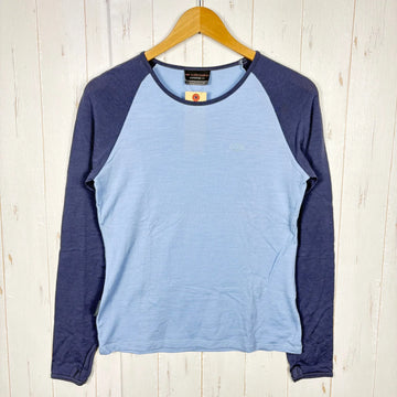 【Women's M ブルー系】 Icebreaker ( アイスブレーカー ) スーパーファイン190 ロングスリーブ ウールティー メリノウール ウェア トップス インナー シャツ ロングスリーブTシャツ クルーネック ウール z00055018  ウール ロング