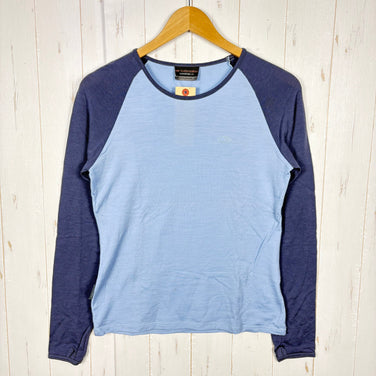 【Women's M ブルー系】 Icebreaker ( アイスブレーカー ) スーパーファイン190 ロングスリーブ ウールティー メリノウール ウェア トップス インナー シャツ ロングスリーブTシャツ クルーネック ウール z00055018  ウール ロング
