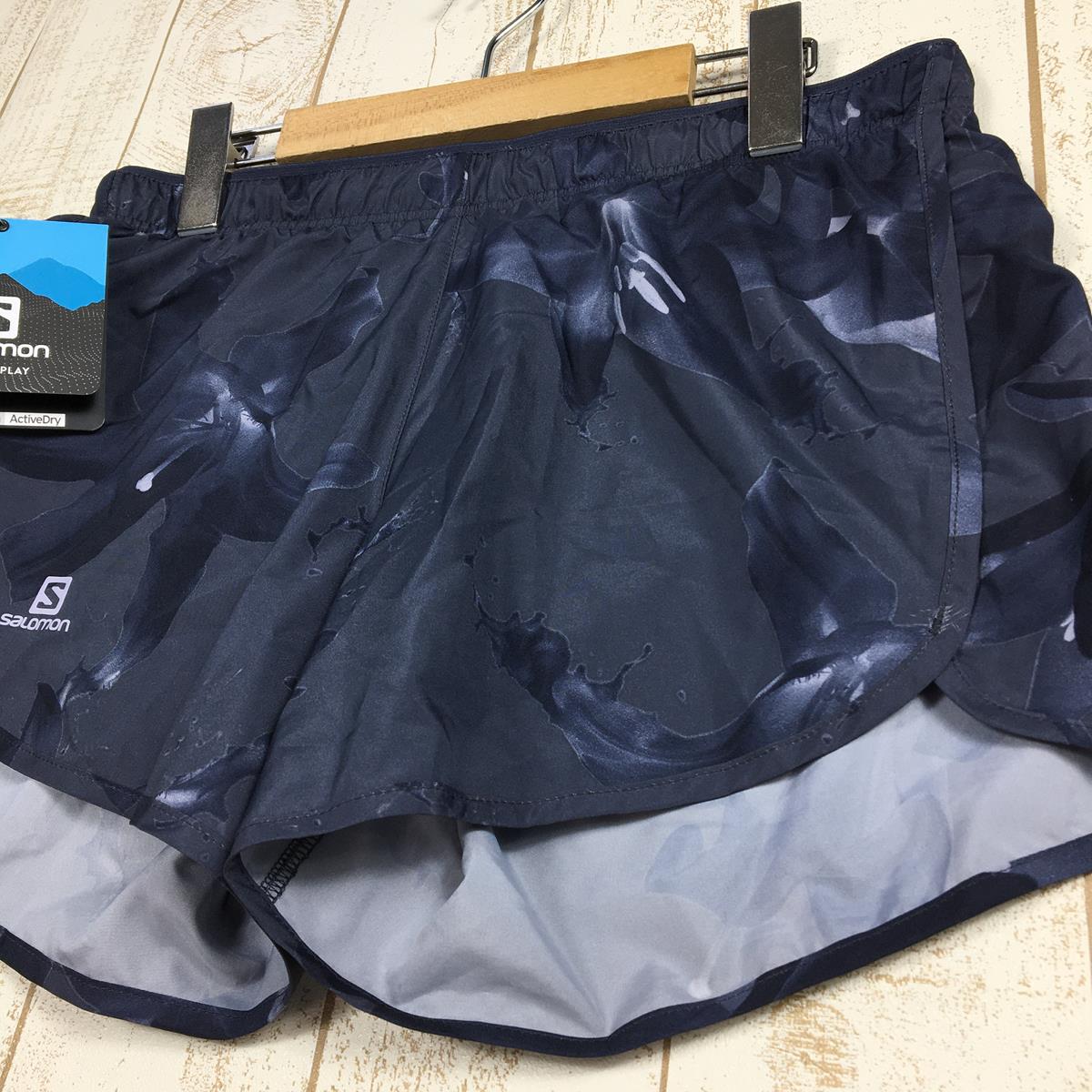 【女款S灰】Salomon Agile Shorts女款Agile Short W跑步裤L40453700女石墨合成纤维短裤短裤下装