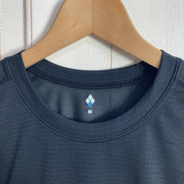 Montbell GeoLine Cool Mesh T-Shirt, Men's Size M (Black), Polyester, Short Sleeve Crew Neck, Synthetic Fiber, Top, Undershirt, z00054