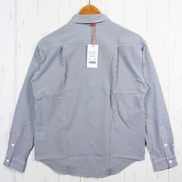 【Women's S グレー系】 Ridge Mountain Gear ( リッジマウンテンギア ) ベーシック ロングスリーブ シャツ ストライプ Basic Long Sleeve Shirt Stripe Grey x White ポリエステル ウェア トップ - 【公式】2ndGEAR（セカンドギア）Webショップ【登山用品・アウトドア用品専門 買取販売店】