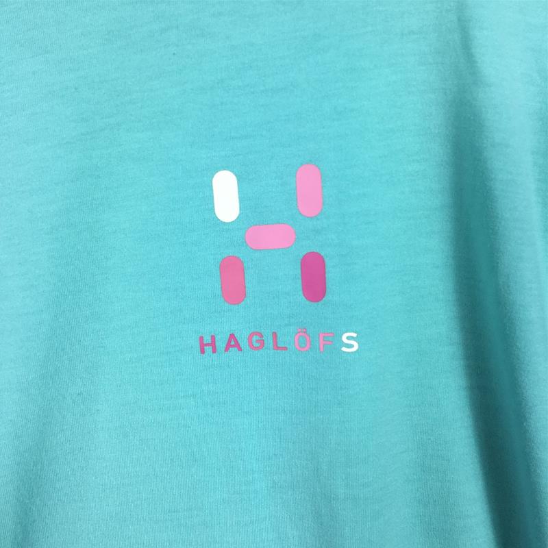 【Women's M ブルー系】 Haglofs ( ホグロフス ) クイックドライ ロゴ Tシャツ Quick Dry Logo T-Shirt Women's  化繊 ショートスリーブTシャツ クルーネック インナー シャツ トップス ウェア