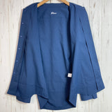 Yetina Worsley 衬衫，男士大号，海军蓝。涤纶，长袖衬衫，合成纤维，内衣，上衣（z00055590）。