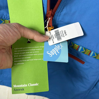 男式小号蓝色 LLBean Mountain Classic 防风夹克（已停产，难以找到）尼龙防风夹克/外套上衣 (z00053914)