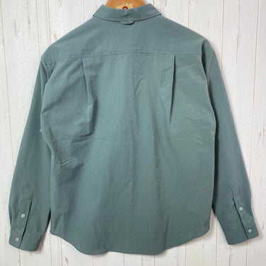 【女士 M 绿色系】 Ridge Mountain Gear ( 山脊山地装备 ) 基础款长袖衬衫 Coast Grey 涤纶 运动服 上衣 内搭 衬衫 长袖衬衫 合成纤维 z00057285 Coas