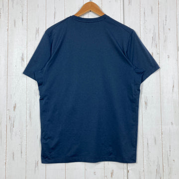 【Men's S ネイビー系】 Arcteryx ( アークテリクス ) レミージ ワード シャツ SS Remige Word Shirt SS Cobalt Moon 吸汗速乾 UPF50+ ポリエステル ウェア トップス インナー シャツ ショートスリーブTシ - 0