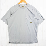 Men's Small Gray Jackwolfskin Short Sleeve Pocket Shirt, Nylon, Top, Undershirt, Short Sleeve Shirt, Synthetic Fiber, z00053093