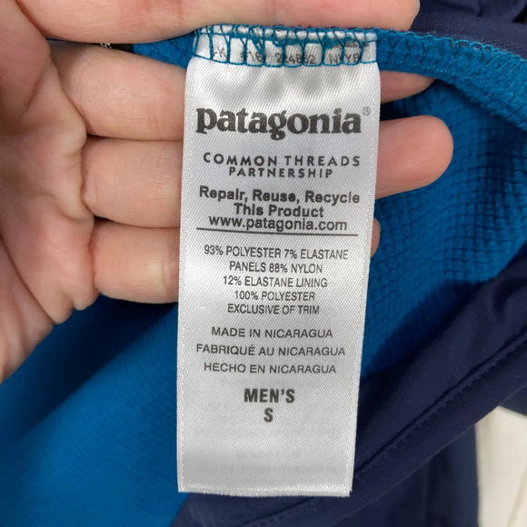 【Men's S ネイビー系】 2015 Patagonia ( パタゴニア ) アズ ハイブリッド ジャケット Adze Hybrid Jacket NVYB ソフトシェル ポリエステル ウェア トップス アウター ジャケット フリース ポーラテック・ウィンドブロ