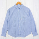 【Women's S ブルー系】 Ridge Mountain Gear ( リッジマウンテンギア ) ベーシック ロングスリーブシャツ ストライプ Basic Long Sleeve Shirt Stripe Blue / White ポリエステル ウェア トップス-1