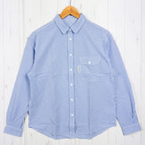 女式小号 Blue Ridge Mountain Gear 基本款长袖衬衫，条纹，蓝色/白色，涤纶，上衣