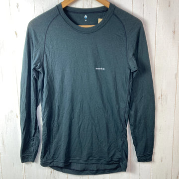 【Men's M ブラック系】 Montbell ( モンベル ) スーパーメリノウール L.W. ラウンドネックシャツ Super Merino Wool L.W. Round Neck Shirt メリノウール ウェア トップス インナー シャツ ロングスリーブ