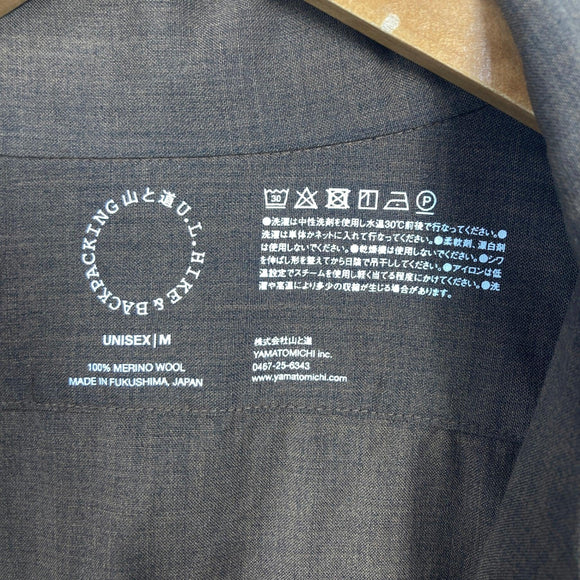 【Unisex M ブラウン系】 Yamatomichi ( 山と道 ) メリノ シャツ Merino Shirt メリノウール ウェア トップス インナー シャツ ロングスリーブシャツ ウール z00058595  ウール ロングスリーブシャツ インナー シャツ ト