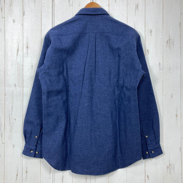 【Men's M ネイビー系】 Foxfire ( フォックスファイヤー ) ロングスリーブ ウールシャツ Long Sleeve Wool Shirt ウール混 日本製 ウール ウェア トップス インナー シャツ ロングスリーブシャツ ウール z00060428 - 0