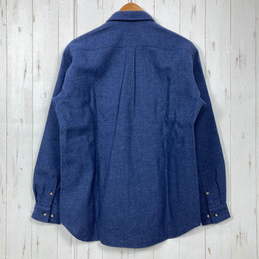 【Men's M ネイビー系】 Foxfire ( フォックスファイヤー ) ロングスリーブ ウールシャツ Long Sleeve Wool Shirt ウール混 日本製 ウール ウェア トップス インナー シャツ ロングスリーブシャツ ウール z00060428