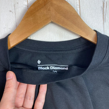 Black Diamond 男士短袖登山装备 T 恤 (SS) - 有机棉，L 码，黑色。