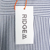 男式 XL 灰色 Ridge Mountain Gear 基本款长袖衬衫，条纹，灰色/白色，涤纶，上衣