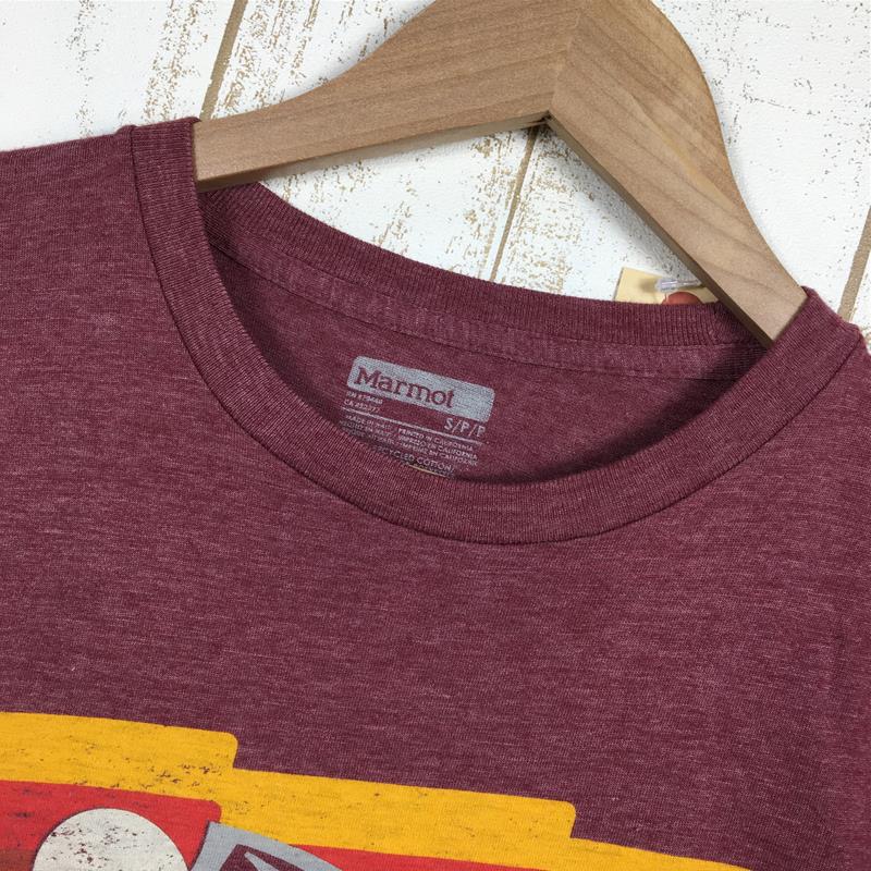 【Men's S レッド系】 Marmot ( マーモット ) サンセッター ハーフスリーブ Tシャツ Sunsetter H/S T-Shirt 速乾 TOMLGA4331 International Men's  コットン ショートスリーブTシャツ クルーネッ