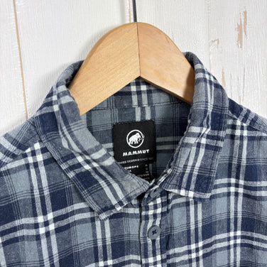 【Men's S ネイビー系】 Mammut ( マムート ) トロバット サマー ロングスリーブ シャツ アジアンフィット Trovat Summer Longsleeve Shirt AF Men ヘンプ混 オーガニックコットン Regular Fit ヘンプ