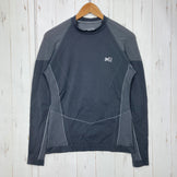 【Men's S/M グレー系】 Millet ( ミレー ) コンプレッション ロングスリーブ ティー ポリプロピレン ウェア トップス インナー シャツ ロングスリーブTシャツ クルーネック 化繊 z00059355  化繊 ロングスリーブTシャツ クルーネック