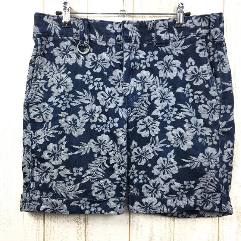 [Men's 30 Navy] Dickies x Beams Floral Cotton Shorts Beams Hard to find Men's Cotton Shorts Shorts Bottoms Wear