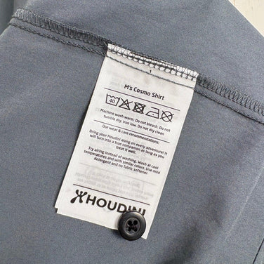 [Men's M Gray Series] Houdini Men's Cosmo Shirt M's Cosmo Shirt 238724 Thunder Gray z00058241 Thunder Gray Synthetic Short Sleeve Shirt Inner Shirt Top