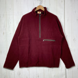 【Men's L レッド系】 Axesquin ( アクシーズクイン ) ウールフリース プルオーバー Wool Freece Pullover 軽edition バーガンディ 希少カラー 入手困難 moonlightgearコラボ ウール ウェア トップス アウ