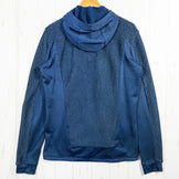 Norrona 男式 Falketind Alpha 120 拉链连帽外套，海军蓝，涤纶羊毛夹克，带 Polartec Alpha z000